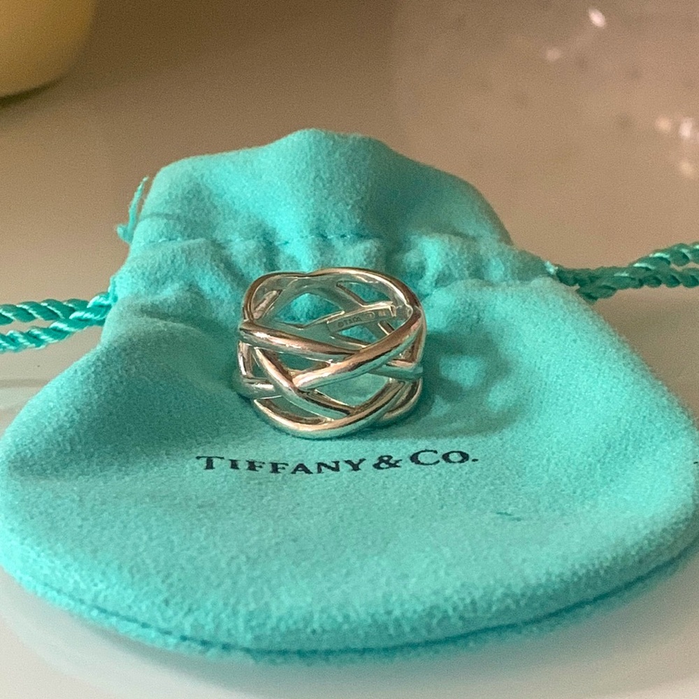 Retired Tiffany & Co Weave Knot Ring